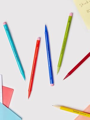 Assorted SharpoWriter pencils on desk