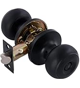 GITRANG Black Privacy Door Knobs Bedroom/Bathroom Doorknobs for Left and Right Opened