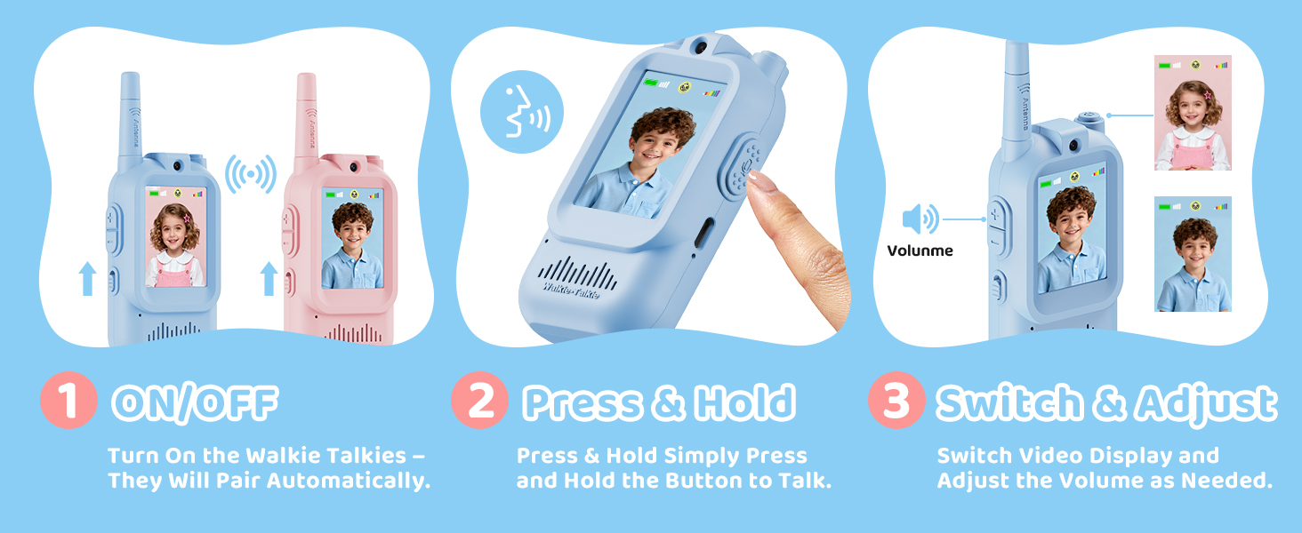 kids video walkie talkie
