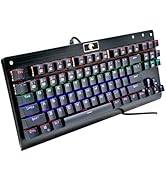 Granvela OUTEMU Brown Switches 87-Key Mechanical Keyboard - Rainbow LED Backlit | NKRO(N-Key Roll...