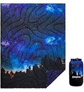 KingCamp Ultralight Camping Blanket, Packable Down Alternative Puffy Printed Wearable Blanket wit...