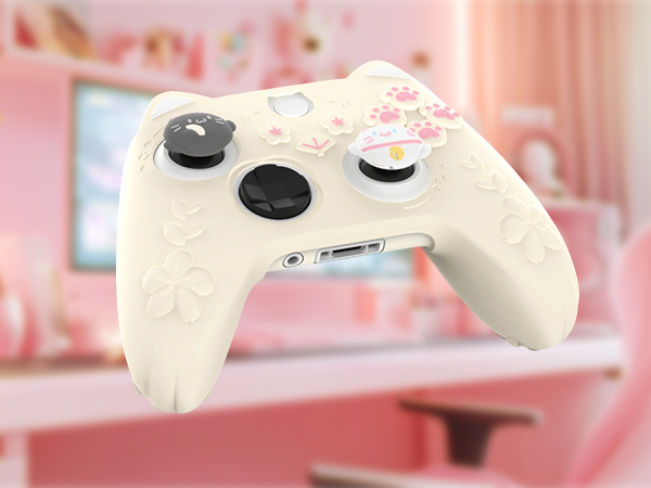 PlayVital Cherry Blossoms Kitten Protective Silicone Cover