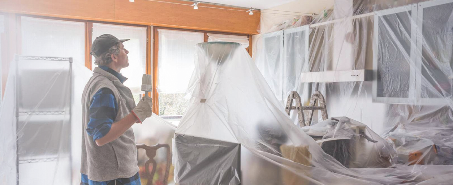 plastic painters drop cloth