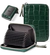 EcoVision Credit Card Holder RFID Card Case Wallet, Small Accordion Zipper Card Case Holder, Card...