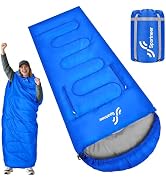Sportneer Wearable Sleeping Bag: 32-65°F/ 50-80°F 3 Season Warm & Cold Weather Sleeping Bags for ...
