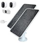 JJMASEE Solar Panel Charger for Arlo Pro 4/5S 2K,Ultra 2/XL,Pro 3/4 XL,Ultra/Go 2–13FT Weatherpro...