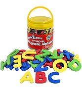 READY 2 LEARN Magnetic Alphabet - Uppercase - 52 Letters - Foam Magnetic Letters for Refrigerator...