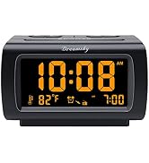 DreamSky Alarm Clock Radio for Bedrooms with Battery Backup | Large Numbers with Dimmer Wheel, US...