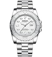 Avaner Men's Stainless Steel Watches: Analog Quartz Business Casual Wrist Watches with Auto Calendar