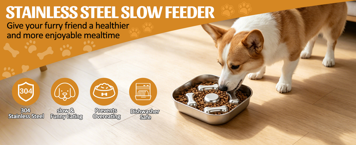 stainless steel slow feeder