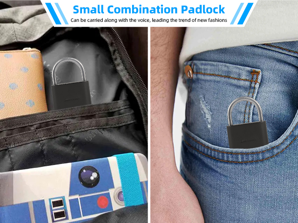 Small combination padlock