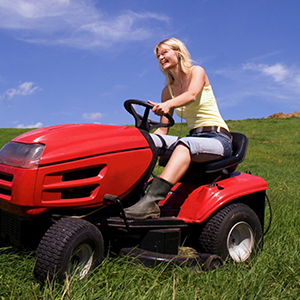 garden work mow mowing grass acre acres weed the lawn machine noise engine block reduce fun music