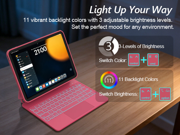 ipad a16 11 color backlit keyboard