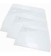3 Piece Plastic Dough Scraper, Food Grade Trapezoidal Bread Scraper Bowl Scraper Set Multipurpose...