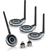 TIMBOOTECH Wireless HDMI Transmitter and 3 Receivers - Up to 8 Receivers | Plug and Play, 5.8G HD...