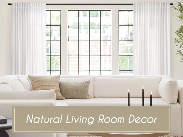 white living room curtains