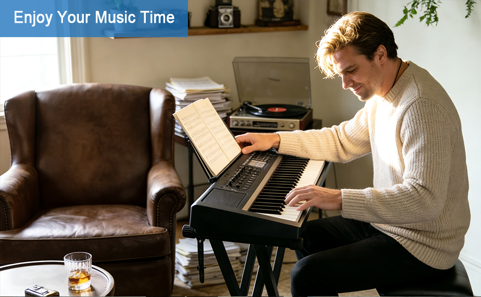 keyboard stand for practise piano in the living room