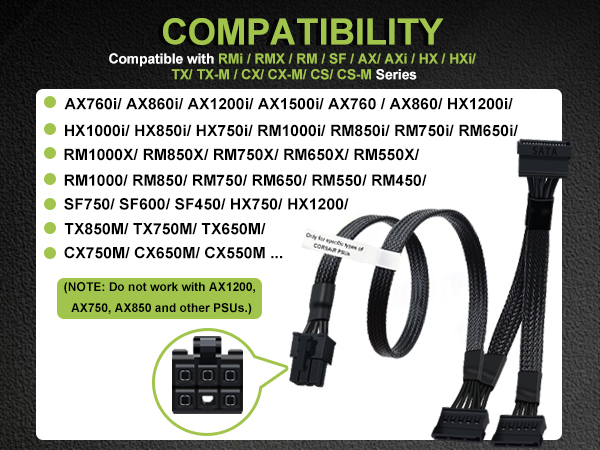 SATA Power Cable for Corsair PSUs