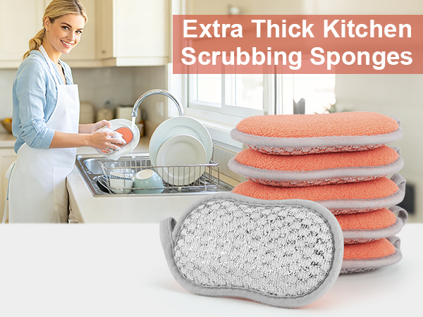 kitchen sponges for washing dishes non scratch sponges microfiber sponges for dishes reusable