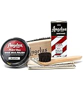 Angelus Shoe Shine Kit, Black- Boot and Shoe Polish Wax, Shoe Cream 3oz, Horsehair Brush, Dauber,...