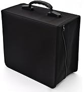 alavisxf xx CD Case, 432 Capacity DVD Case Holder, Heavy Duty Zipper Protective Movie Media Stora...