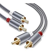 Goalfish RCA Cable, 2 Pack 2-Male to 2-Male RCA Audio Stereo Subwoofer Cable [Hi-Fi Sound,Shielde...