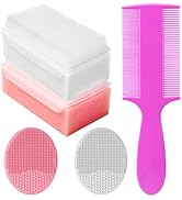 Cradle Cap Brush for Babies, Set of 5 Baby Bath Essentials with Bath Sponge Silicone Scrubber Lon...