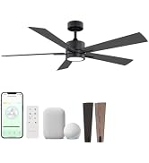 Bali 52in 5-Blade Smart Indoor or Outdoor Ceiling Fan 2700K-6000K CCT Tunable Range LED Light Kit...