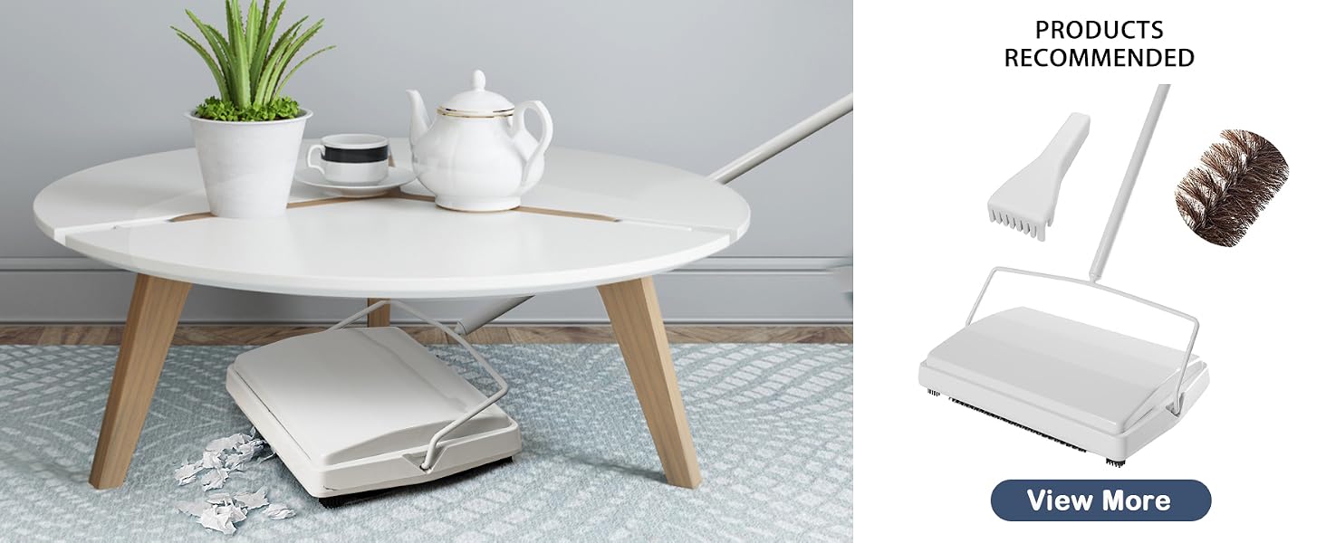 white carpet sweeper