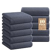Homaxy 100% Cotton Waffle Weave Kitchen Towels, 10-Pack Ultra Soft Absorbent Dish Towels, Quick D...
