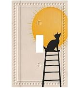 HLCoChT Decorative Art Light Switch Covers Boho Cat Switch Plate Cover Single Toggle Wall Plate D...