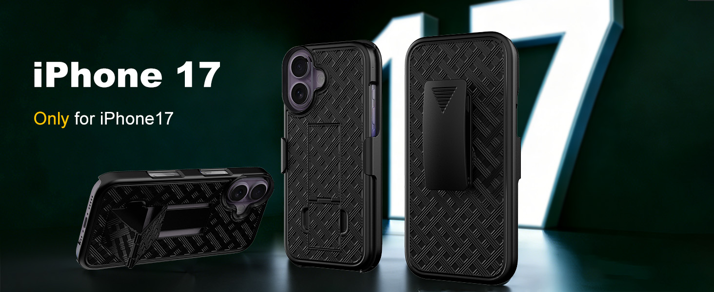 Ailiber Compatible for iPhone 17 Case Holster with Screen Protector