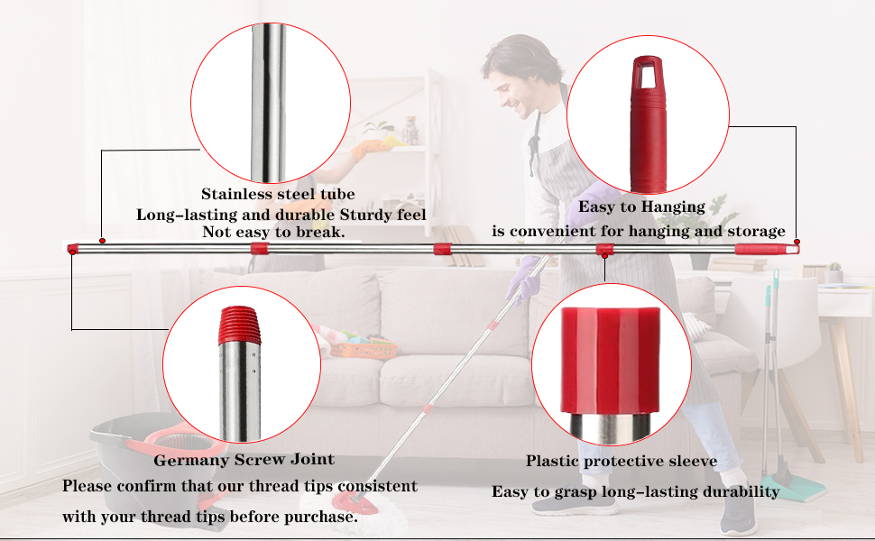 spin mop replacement handle