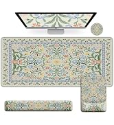 iCasso Mouse Pad with Wrist Rest,Large Desk Mat Set,Ergonomic Keyboard Pad with Wrist Support,Non...