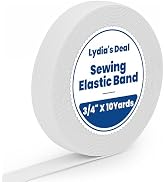 Elastic Band for Sewing 3/4 Inch Wide 10 Yards, Durable & Soft High Elasticity Stretch Elastic Ba...