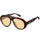 Colrea Oversized Polarized Aviator Sunglasses for Women Men Retro Big Round Aviators Trendy 70s V...