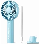 Jancane Handheld Fan, USB Rechargeable Mini Portable Fan with Base, 10H Battery, Strong Wind, Sma...