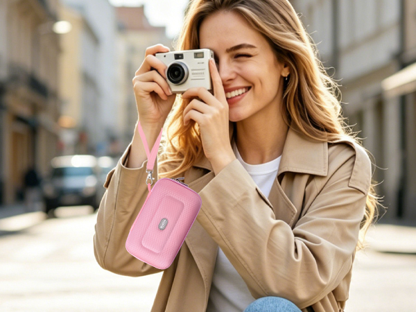 pink camera case