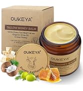 OUKEYA Tallow & Honey Face Moisturizer - Eczema Cream for Sensitive Skin, Grass-Fed Beef Tallow S...