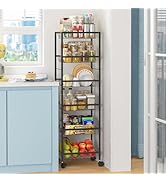 3IngSeagulls Fruit Vegetable Basket for Kitchen, 6 Tier Fruit and Vegetable Storage Cart, Metal W...