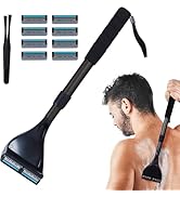 ETbyto Back Shaver for Men - Retractable Long Handle Back Hair and Body Shavers,Replaceable Multi...