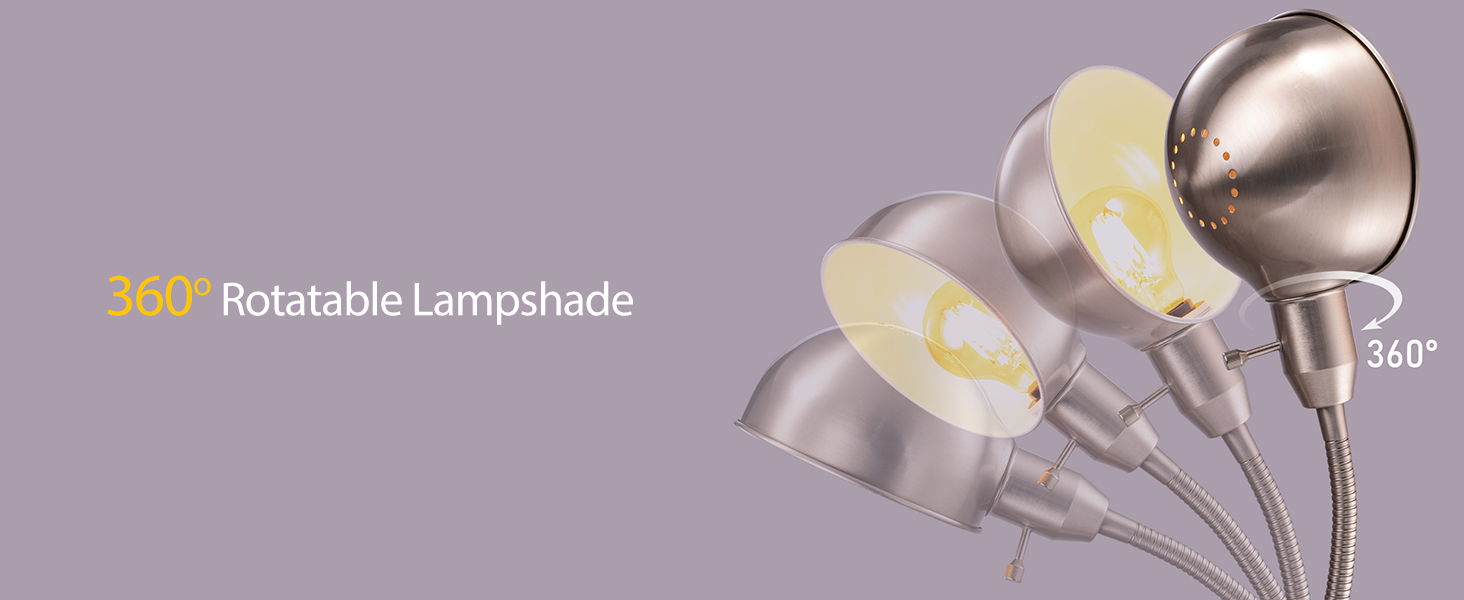 360 rotatable lampshade