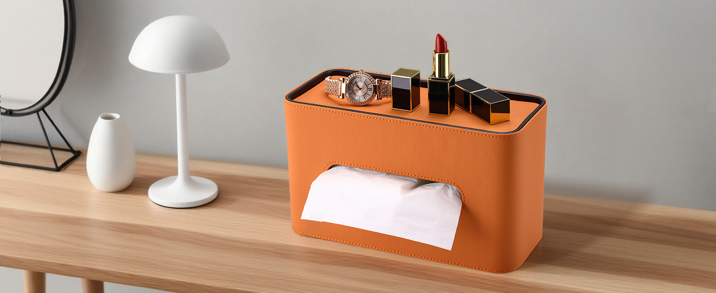 tissue box cover with tray