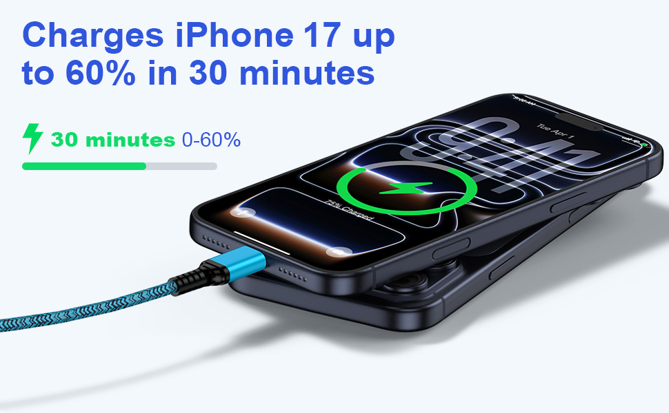 iPhone 17 Charging Cable USB C to USB C Cable