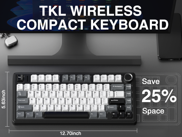 75 precent 75% TKL Layout TKL gaming keyboard