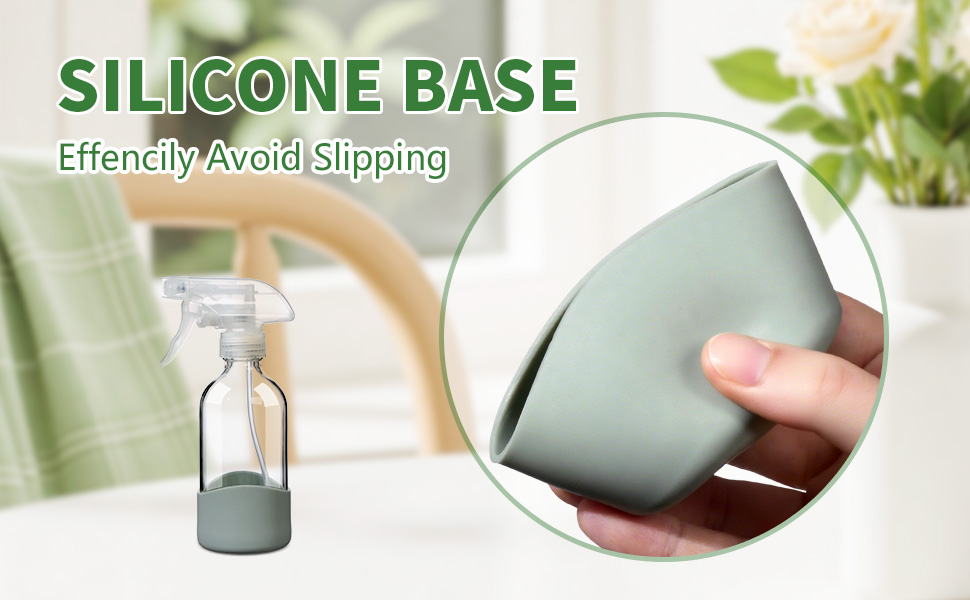Spray Bottle with Silicone Base