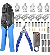 Taiss BNC Crimp tool with 10PCS BNC Connector,Coax Coaxial BNC Crimping Tool,Wire Stripper Cutter...