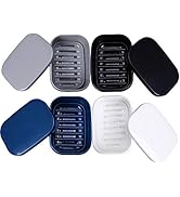 PUTING 4pcs Soap Travel Container Portable Soap Case Leakproof Soap Box Soap Saver Dish with Cove...