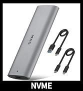 SSK M.2 NVMe Enclosure, Tool-Free SSD Enclosure Adapter, USB C 3.2 Gen 2 10Gbps PCIe MKey Externa...