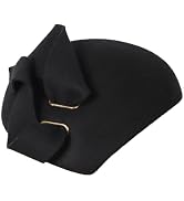 F FADVES Women Wool Derby Hat for Women Pillbox Hat Wedding Hats Felt Bowknot Fascinators